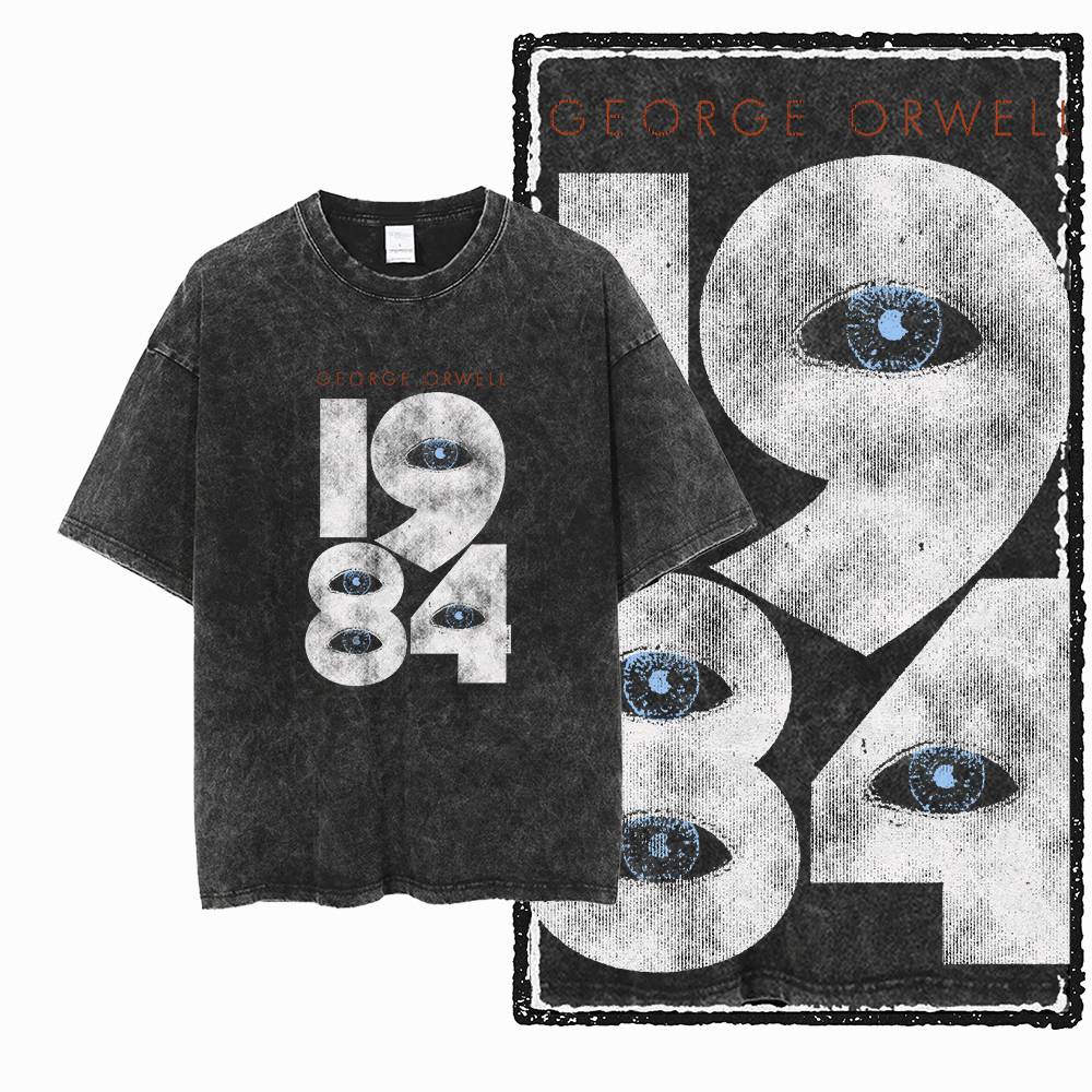 Acid Wash Vintage Graphic T Shirt - G02 Exclusive 100% Cotton Big Size