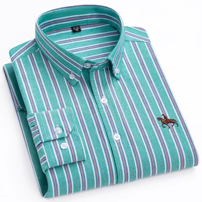 New 100% Cotton Oxford Shirt F - Oxford Cotton Casual Shirt Business 评论和价格