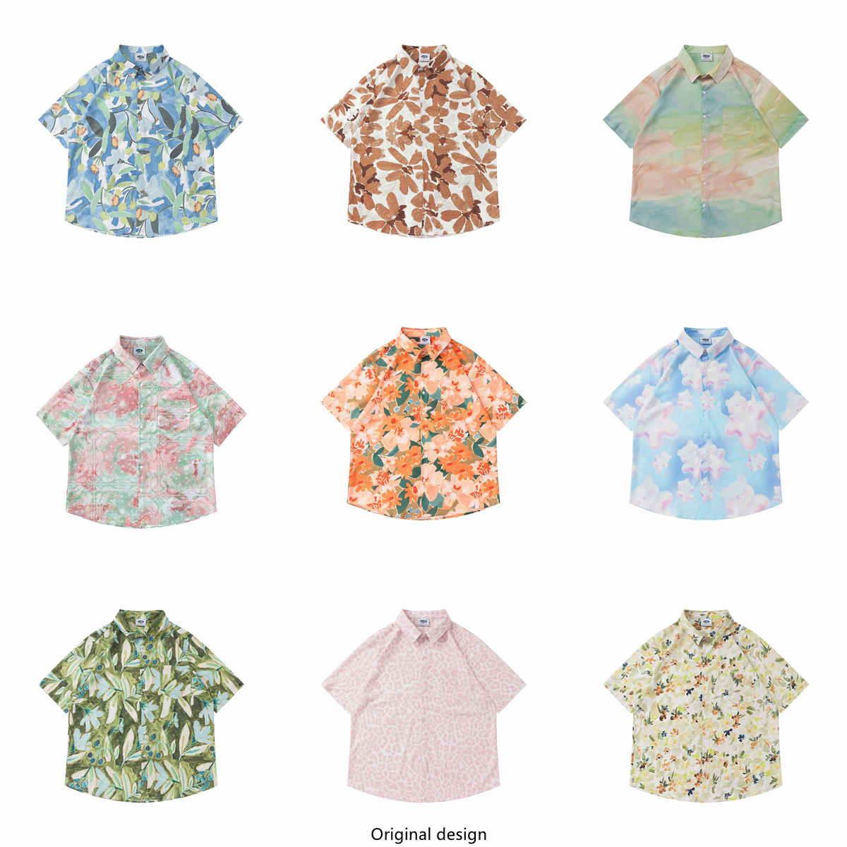 Vintage Floral Print Loose Sho - Vintage Hawaiian Floral Shirt 评论和价格