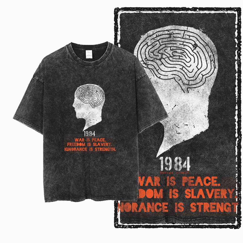 G02 Exclusive 100% Cotton Big  - Acid Wash Vintage Graphic T Shirt 评论和价格
