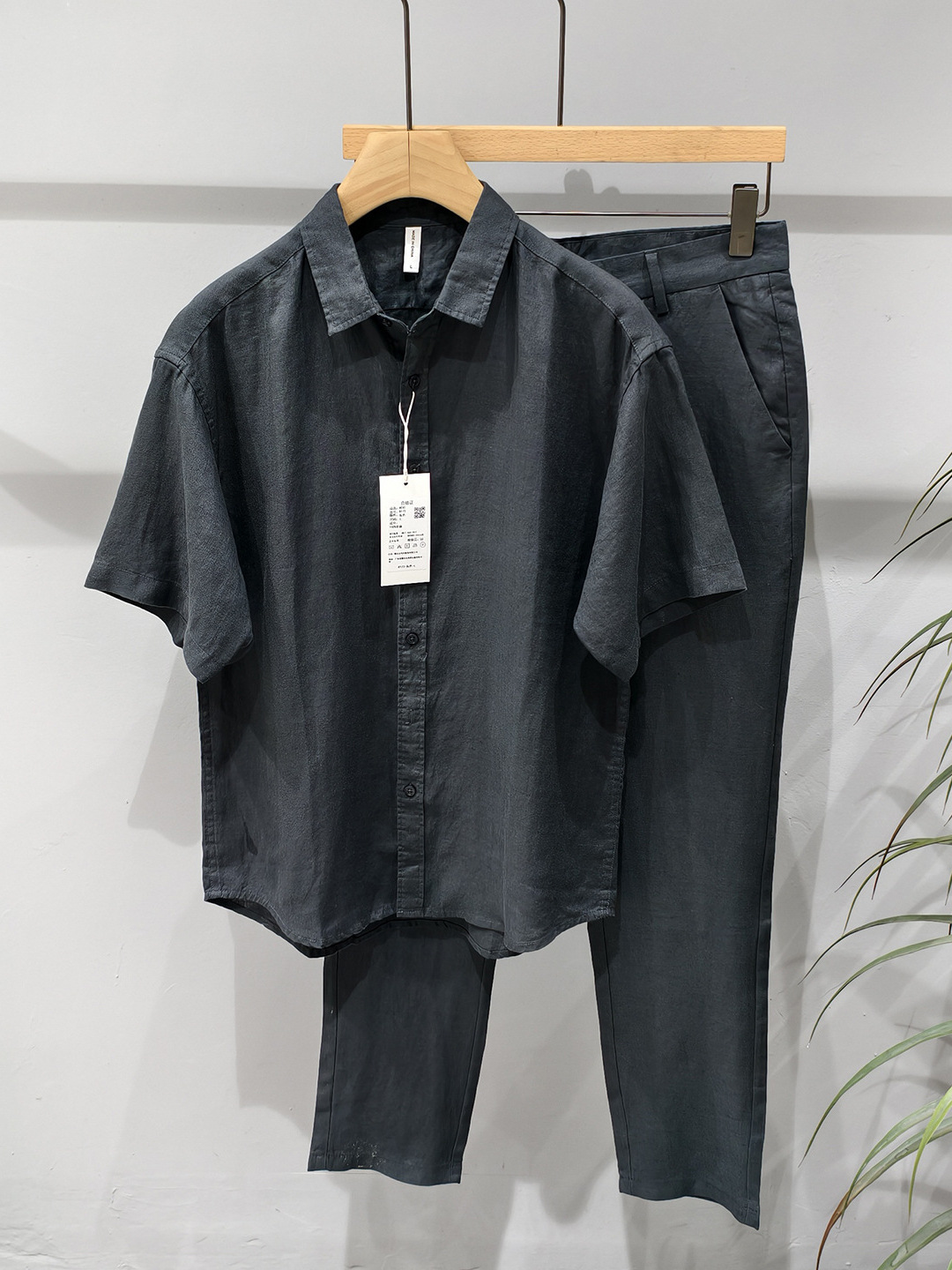 Pure Linen Short Sleeve Casual - Mens Linen Shirt Long Sleeve 评论和价格