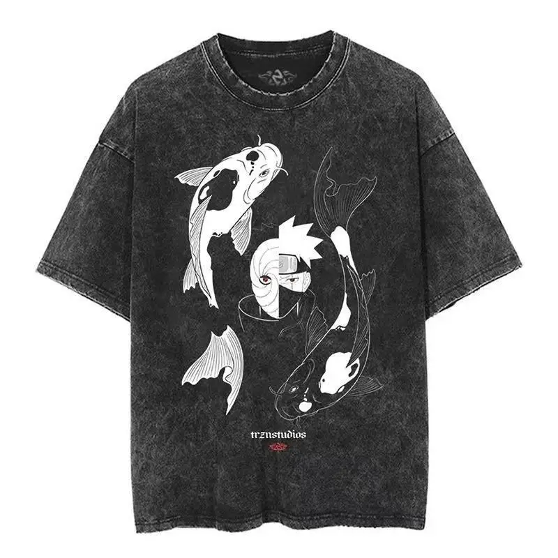distressed wash T Shirt Naruto - Acid Wash Vintage Graphic T Shirt 评论和价格