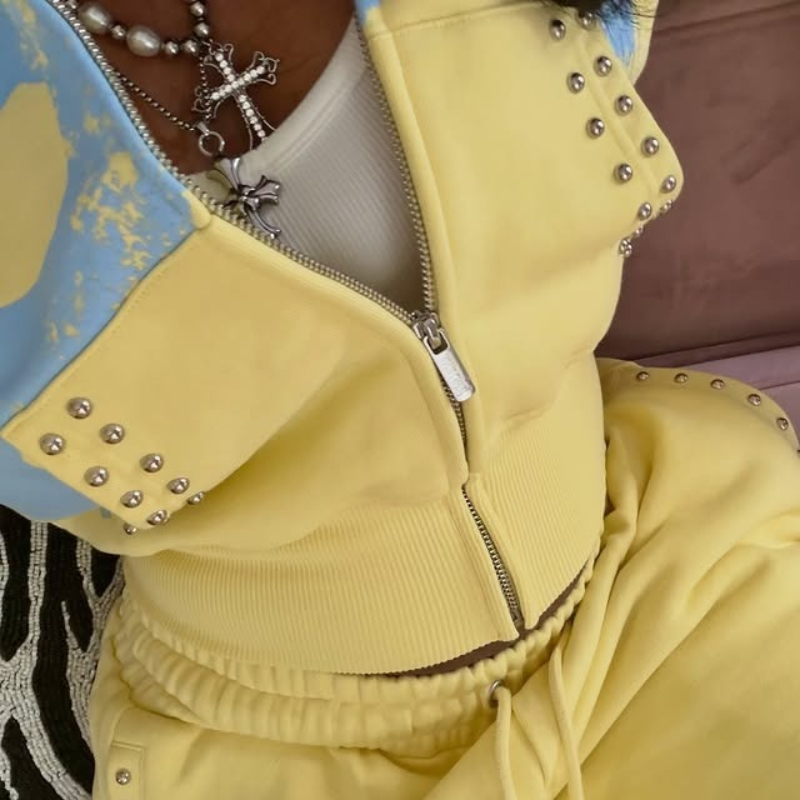 2 Pcs Hoodie Co-ords Yellow Me - Shorts 评论和价格