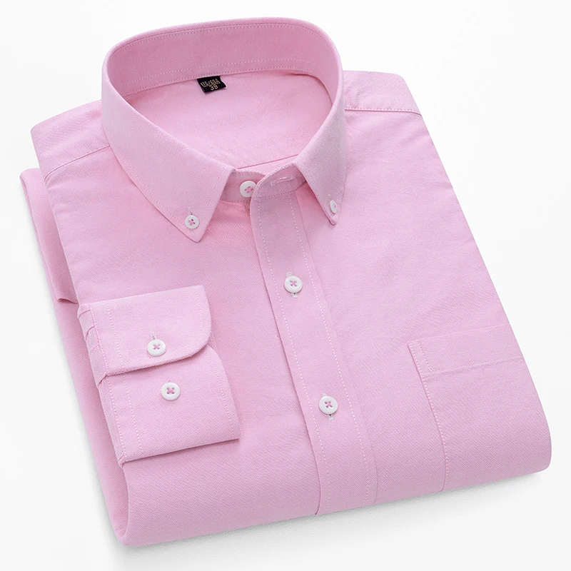 100%cotton oxford long-sleeve  - Oxford Cotton Casual Shirt Business 评论和价格