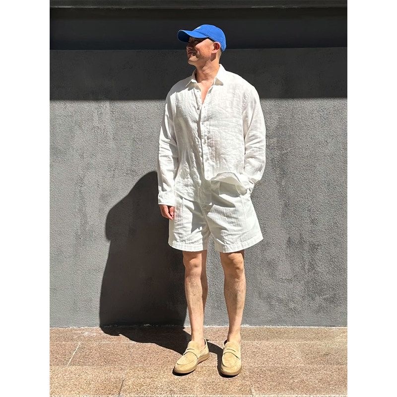 Light Luxury Men's Linen Sun P - Mens Linen Shirt Long Sleeve 评论和价格