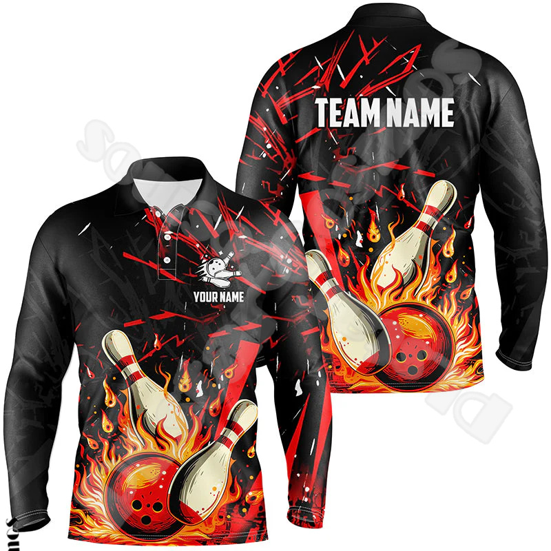Custom Name Strike Bowling Pla - Short Sleeve Bowling Shirt Retro 评论和价格