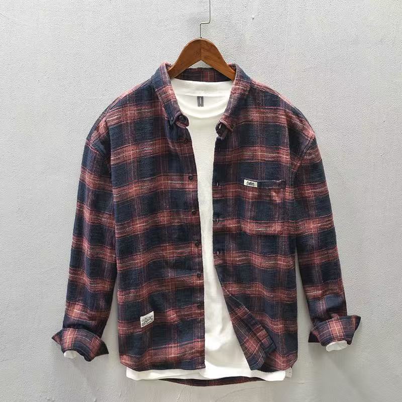 2026 Spring/Autumn New Checker - Flannel Plaid Shirt Heavy Weight 评论和价格
