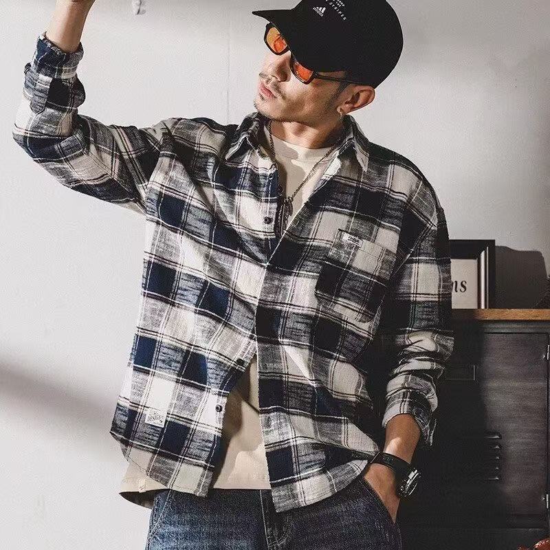 2026 Spring/Autumn New Checker - Flannel Plaid Shirt Heavy Weight 评论和价格
