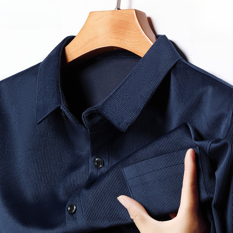 Corduroy Men's Long Sleeve Shi - Corduroy Button Up Shirt Men 评论和价格