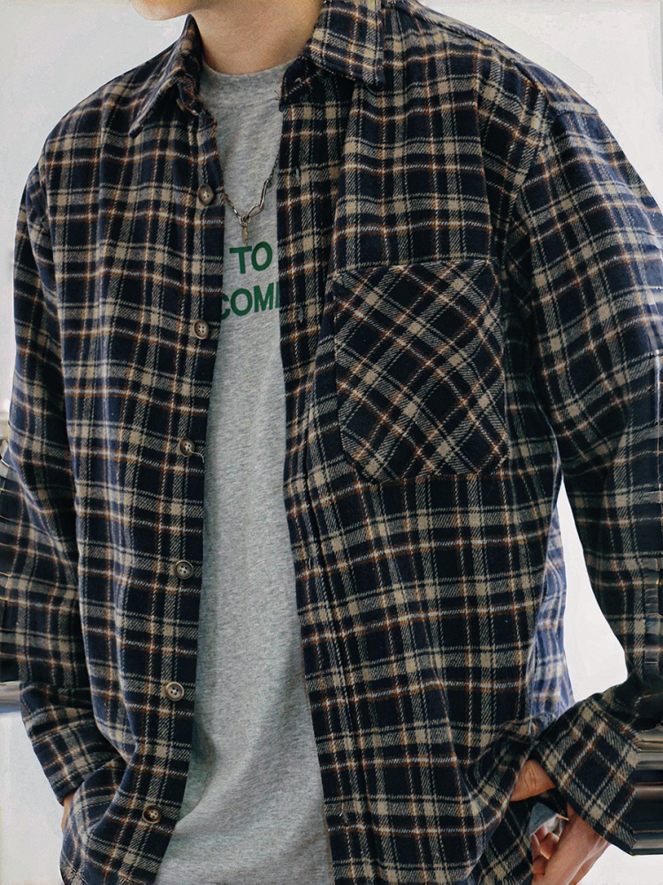 ‌Japanese Vintage Heavyweight  - Flannel Plaid Shirt Heavy Weight 评论和价格