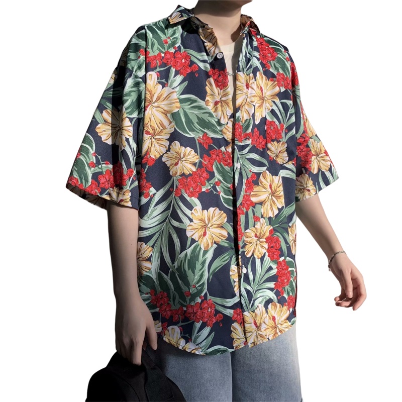 Casual Hawaiian Retro Floral P - Vintage Hawaiian Floral Shirt 评论和价格