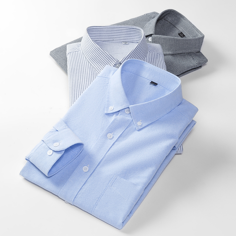 Spring New Men Oxford Shirt Lo - Oxford Cotton Casual Shirt Business 评论和价格