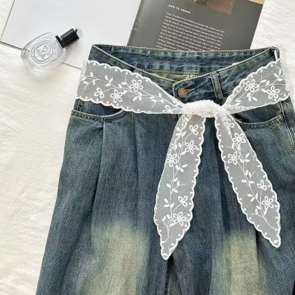 Sweet White Lace Belt for Wome - Jeans 评论和价格