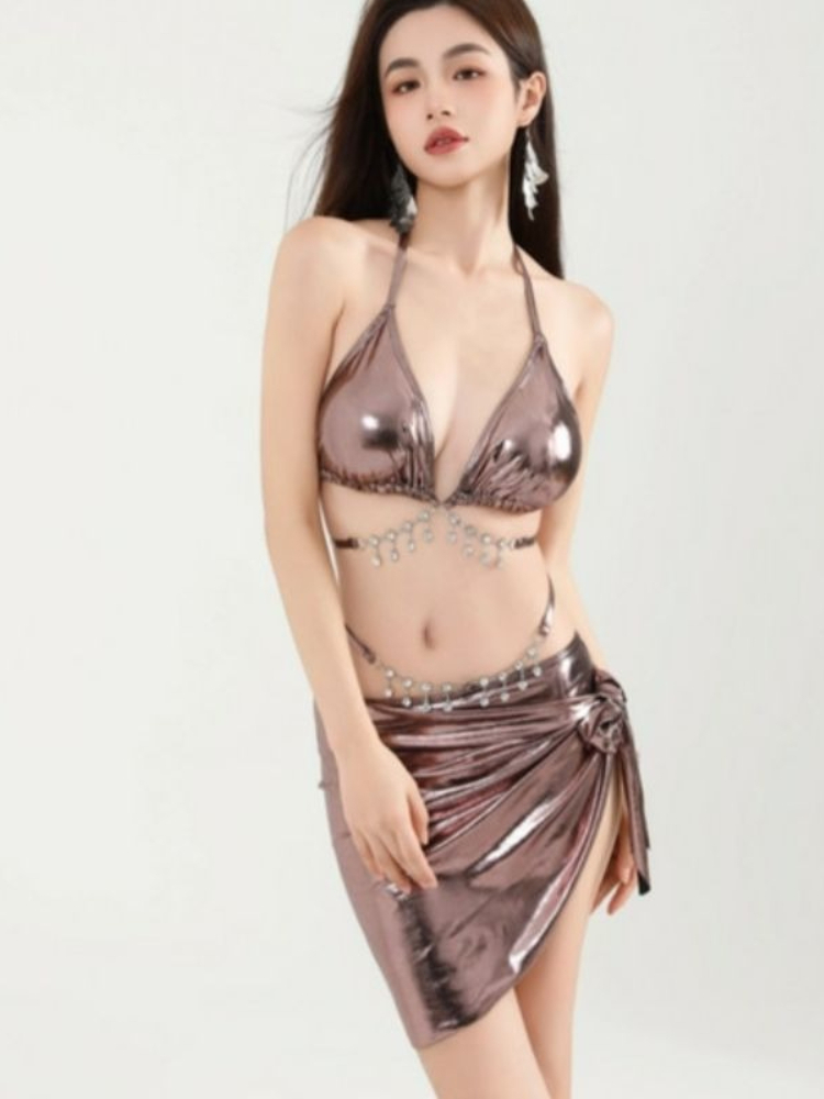 Women Sexy Tie Bikini Set Y2k  - Suits 评论和价格