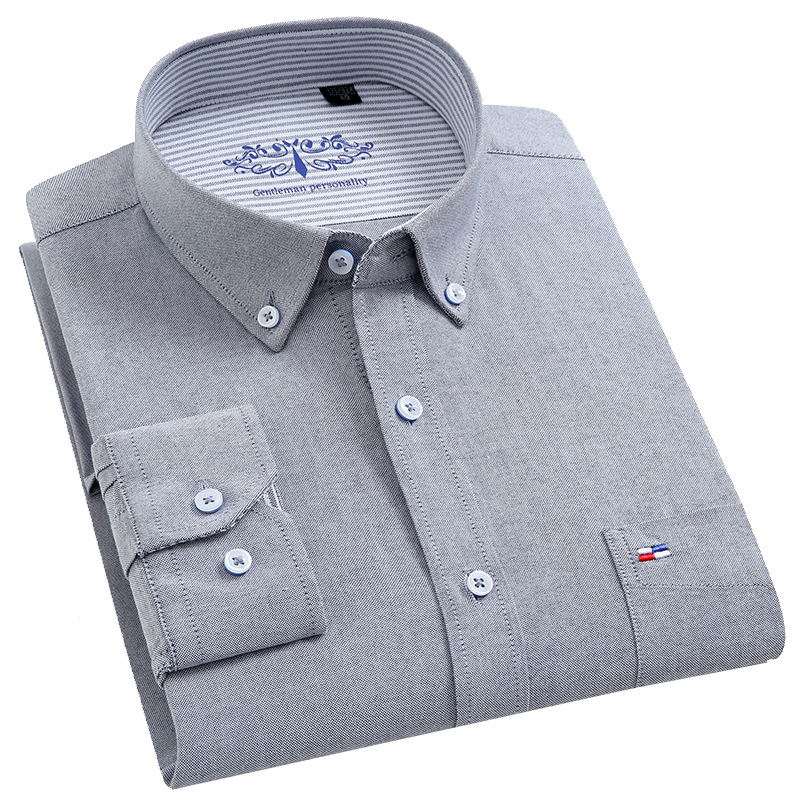 100% Pure Cotton Oxford Men So - Oxford Cotton Casual Shirt Business 评论和价格