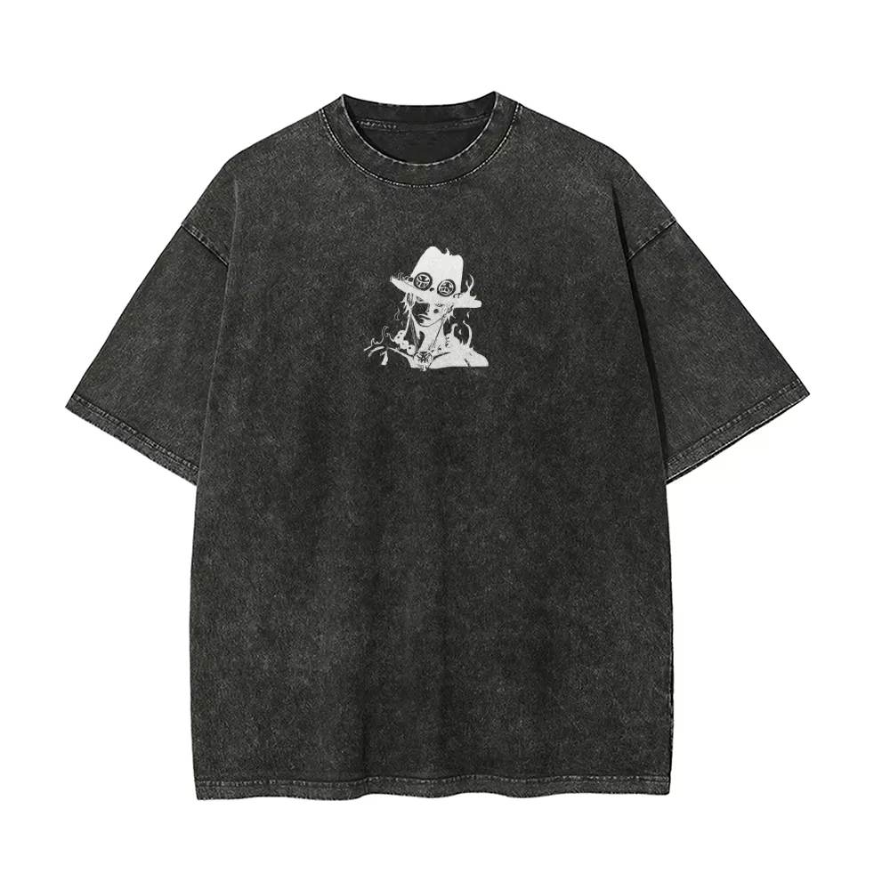 Ace T Shirt Men One Piece Acid - Acid Wash Vintage Graphic T Shirt 评论和价格