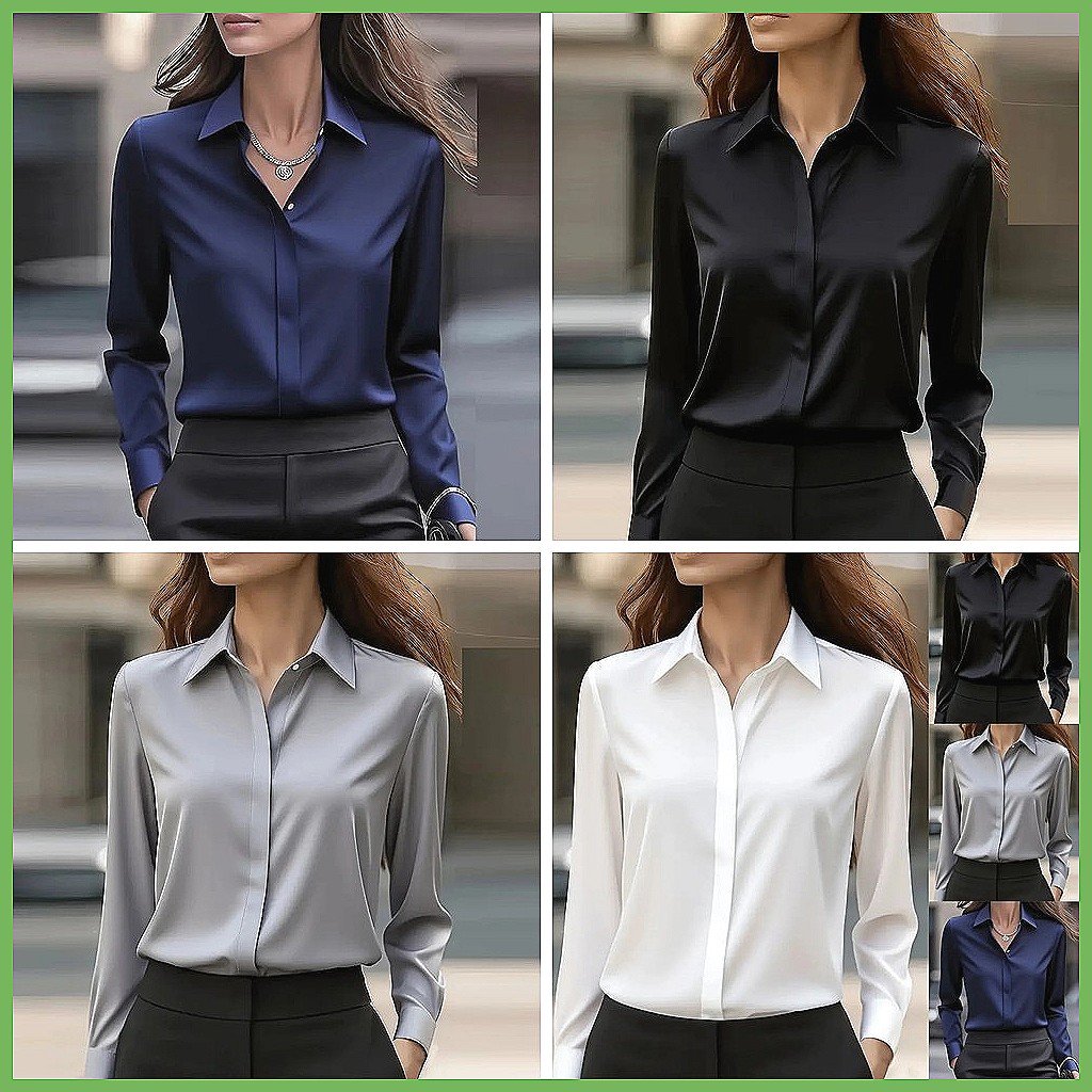 New Women's Office Blouse Long - Shirts 评论和价格