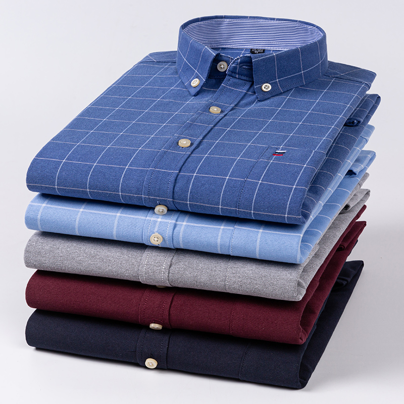 Men's Casual Shirts Cotton Oxf - Oxford Cotton Casual Shirt Business 评论和价格