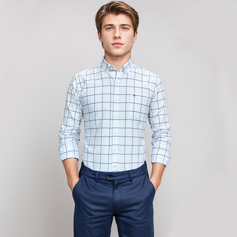 Men's 100% Cotton Shirt Long S - Oxford Cotton Casual Shirt Business 评论和价格