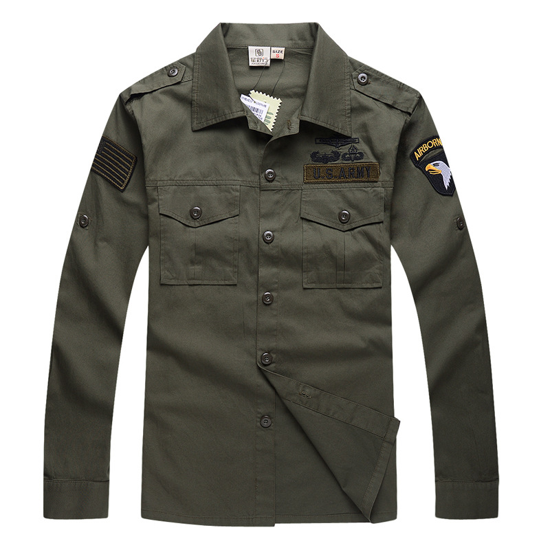Men's Cotton Military Enthusia - Tactical Military Shirt Cargo 评论和价格
