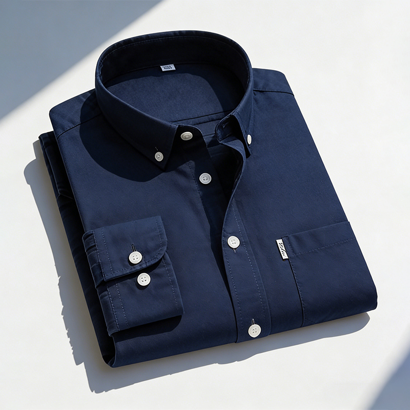 Men's Pure Cotton Oxford Solid - Oxford Cotton Casual Shirt Business 评论和价格