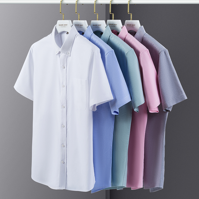 Summer High Quality 100% Cotto - Oxford Cotton Casual Shirt Business 评论和价格
