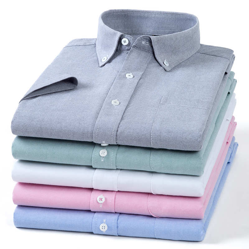 Summer High Quality 100% Cotto - Oxford Cotton Casual Shirt Business 评论和价格