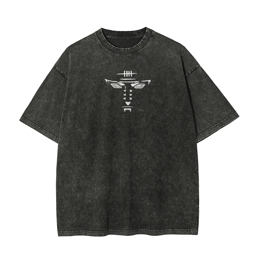 Naruto Pain T Shirt Rinnegan A - Acid Wash Vintage Graphic T Shirt 评论和价格