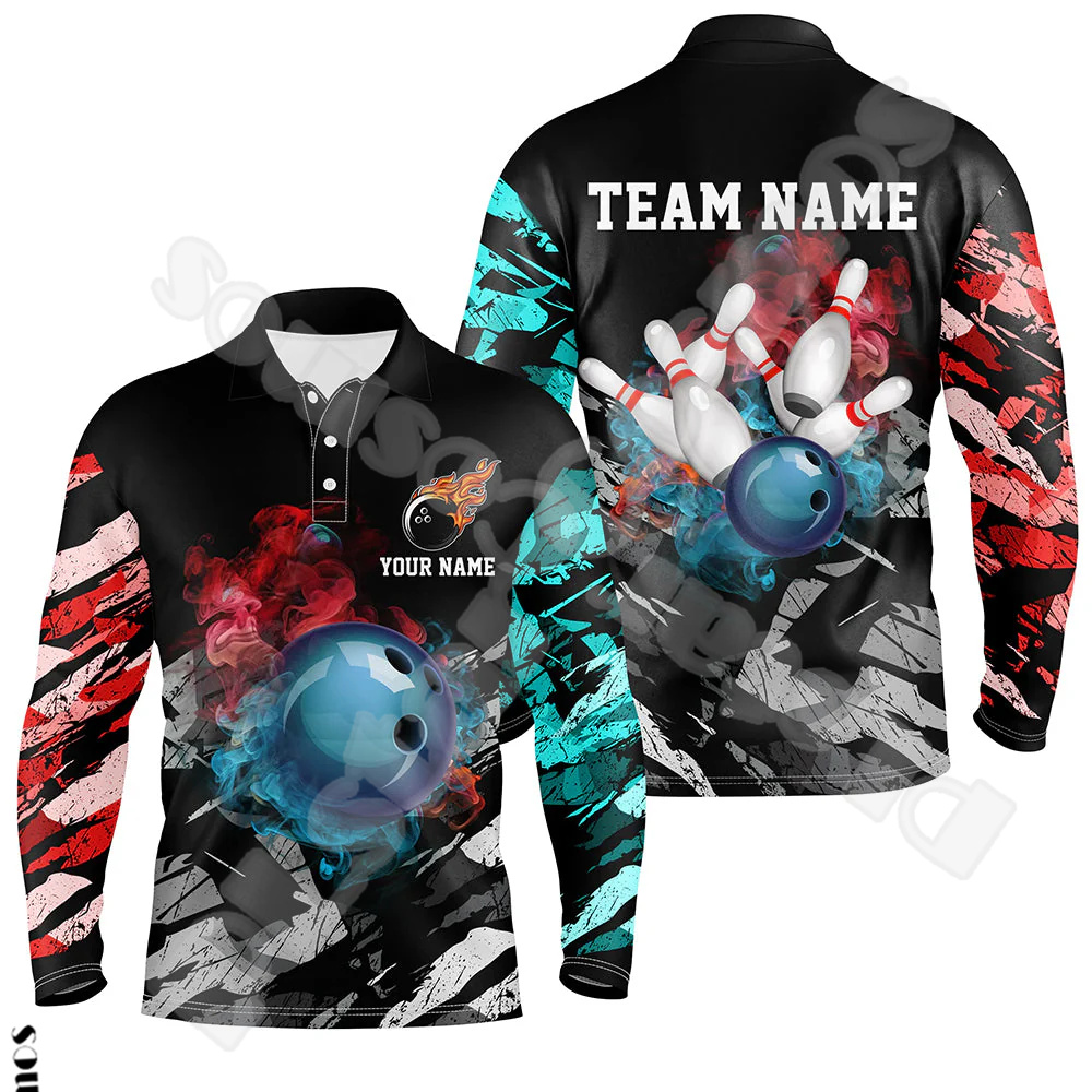 Custom Name Strike Bowling Pla - Short Sleeve Bowling Shirt Retro 评论和价格