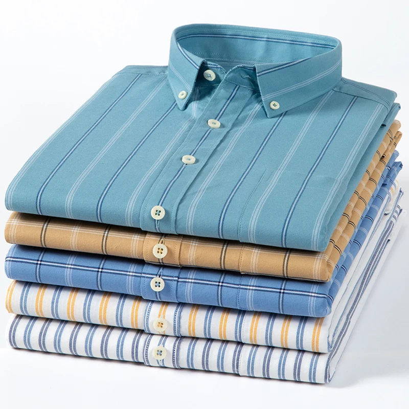 2023 New Pure Cotton Oxford Me - Oxford Cotton Casual Shirt Business 评论和价格