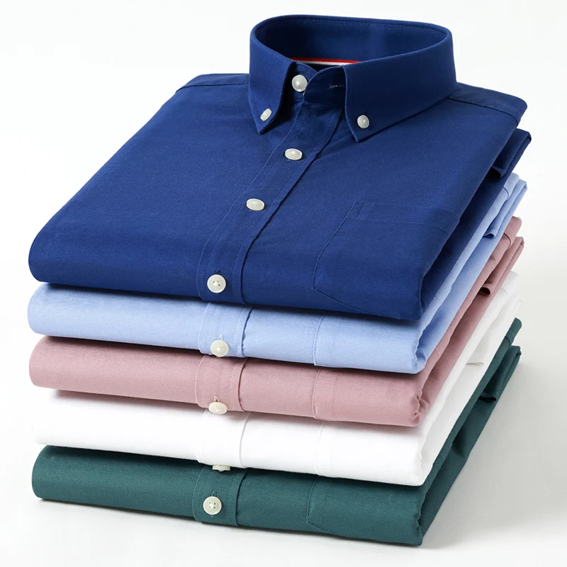 2023 New Pure Cotton Oxford Me - Oxford Cotton Casual Shirt Business 评论和价格