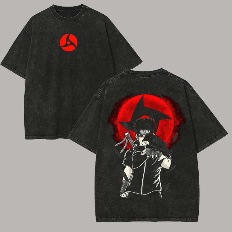 Naruto Shisui Uchiha T Shirt M - Acid Wash Vintage Graphic T Shirt 评论和价格